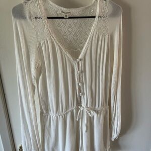 Billabong White Lace Detail Romper